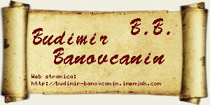 Budimir Banovčanin vizit kartica
